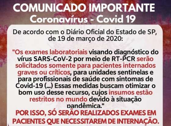 Coronacrise. Acabam exames em ‘doentes leves’