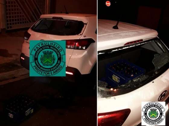 Estouraram vidro do carrão pra roubar cerveja