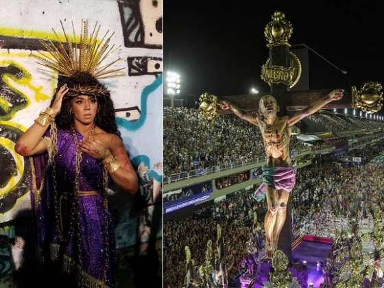 Jesus mulher e jesus negro marcam desfile da Mangueira