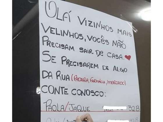 Vizinhas criam ‘delivery’ para atender idosos em condomínio