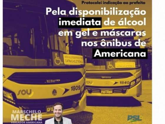 Meche quer álcool e máscara no busão