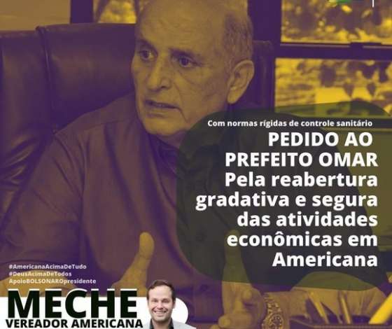 Meche vai cobrar de Omar reabertura do comércio