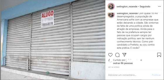 Rezende já fala como pré-candidato nas redes sociais