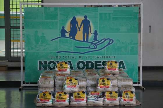 São Vicente doa 100 cestas básicas para o Fundo Social