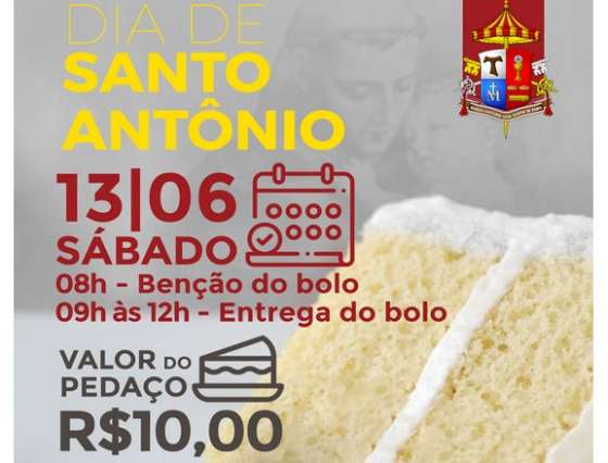 Sem festa, Santo Antonio venderá bolo pra fiel