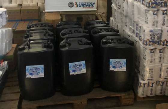 Sumaré recebe doação de 350 litros de álcool em gel