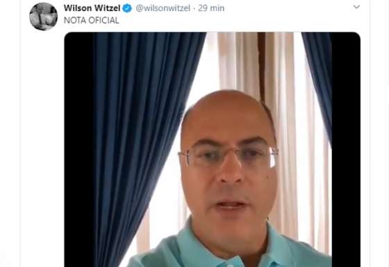Wilson Witzel testa positivo para coronavírus